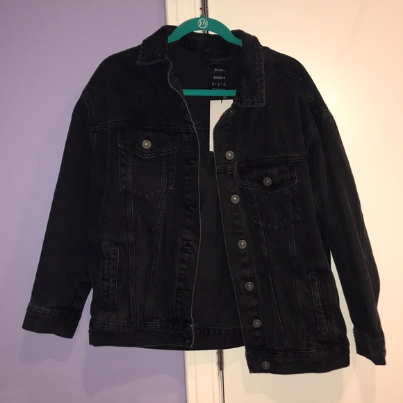 black denim jacket bershka